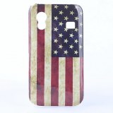 Etui de Protection en Polycarbonate pour Samsung S5830, Motif Drapeau US