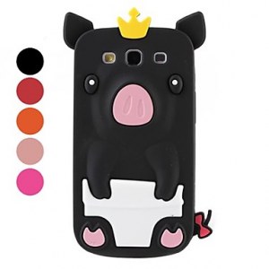 Etui en Silicone Style Cochon pour Samsung Galaxy S3 i9100 - Couleurs Assorties
