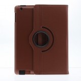 Etui en Cuir avec Support pour iPad 2, Rotation 360 Degrés - Marron, rose