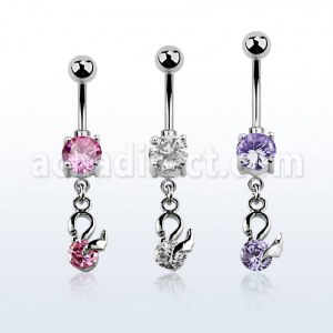 Fournisseur Piercing Acier Chirurgical Banane Nombril