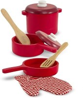 Kit d'accessoires de cuisine en bois Melissa & Doug, 8 pièces