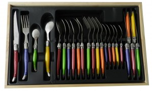 Menagère 24 pcs couleurs Laguiole