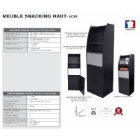Meuble poubelle/micro-ondes noir