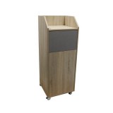 Meuble poubelle snack chêne clair