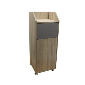 Meuble poubelle snack chêne clair