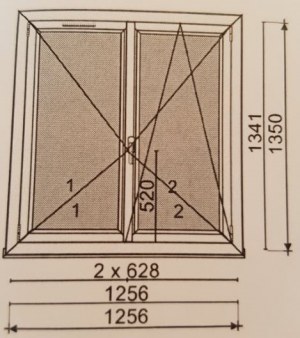 Fenêtre 2 vantaux PVC blanc