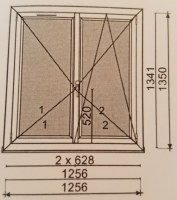 Fenêtre 2 vantaux PVC blanc