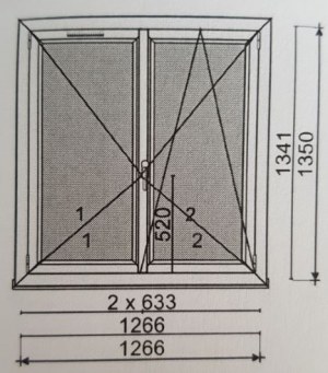 Fenêtre 2 vantaux PVC blanc