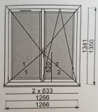 Fenêtre 2 vantaux PVC blanc