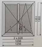 Fenêtre 2 vantaux PVC blanc