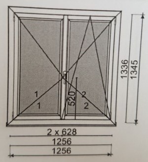Fenêtre 2 vantaux PVC blanc