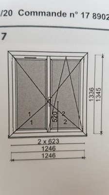 Fenêtre 2 vantaux PVC blanc