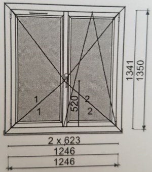 Fenêtre 2 vantaux PVC blanc
