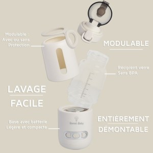 Chauffe Biberon Nomade Avec Chargeur Complet – Température Réglable 37-55°C – Rapide ...