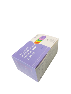 Masque à usage médical Type IIR – 5 couleurs – Enfant - 0,005€/masque