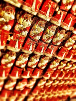 Milka - moulage père noël en chocolat blanc
