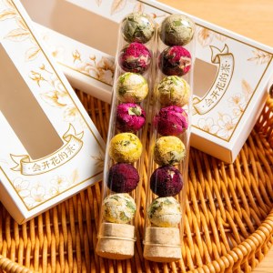 Boules de fleurs et thé artisanales pour tisane