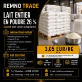 Lait entier en poudre 26 % – export hors UE