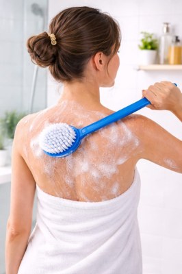 B.BEAUTY,brosse à dos avec manche détachable