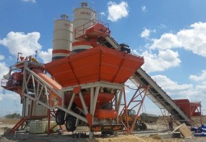 Centrale a béton mobile a 60 m3/h
