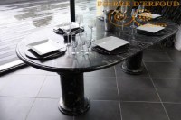 TABLE de salle à manger en marbre fossilisé