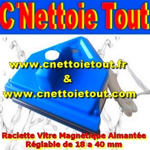 RACLETTE VITRE MAGNETIQUE AIMANTEE REGLABLE 04 / 45 mm