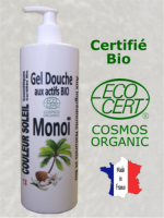 GEL DOUCHE BIO MONOÏ - Antioxydant et Tonique - 500 ML - Certifié Bio COSMOS ECOCERT -...