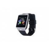 Montre connectée avec caméra Bluetooth - 380 mAh - noir et coloris argenté