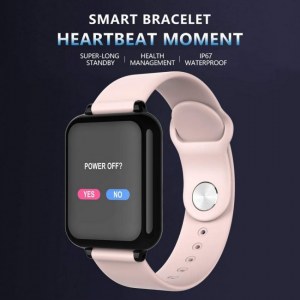 Montre connectée bracelet en Silicone W57-Rose