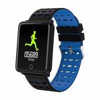 Montre connectée sport , bracelet intelligen pour Iphone et Android-Bleu