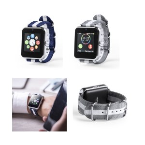 Montre Intelligente Chelder avec Bracelet en Polyester - Objet publicitaire AVEC ou SAN...