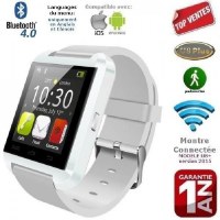 Montre connectée pour smartphone -Couleur noir ou blanche