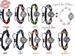 Montre trésor- Blanc, noir, bleu