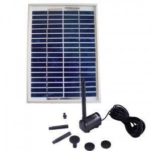 Lot de Pompes d'ornement de bassins avec panneaux solaires