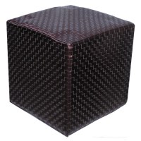 SIEGE POUF EN FAUX SKAI TRESSE