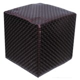 SIEGE POUF EN FAUX SKAI TRESSE