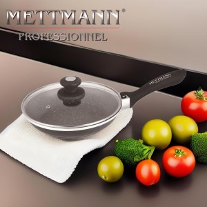 Poêle, manche amovible revêtement Greblon C2+ en "marbre" Mettmann Professionnel