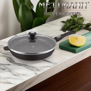 Poêle, manche amovible revêtement Greblon C2+ en "marbre" Mettmann Professionnel
