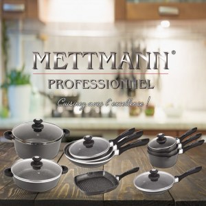 Poêle grill manche amovible 28 cm en revêtement anti-adhésif Greblon C2+ - Induction