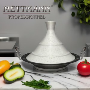 Tajine, revêtement en "marbre" couvercle céramique Mettmann Professionnel