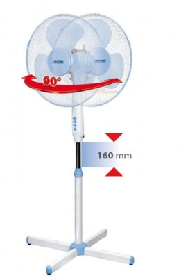 Lot de 100 Ventilateurs sur pied très silencieux, 3 vitesses de ventilation, ventilateu...