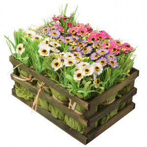 Carton de 4 - Cagette de 12 bouquets d'anémones