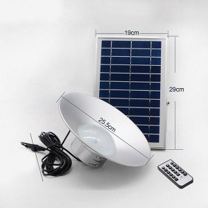 Lampe LED solaire pour extérieur / intérieur - Série INDU - Double éclairage 3000K / 60...