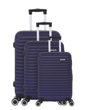Set de 3 valises double roues ABS mixte color