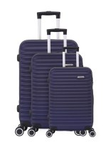 Set de 3 valises double roues ABS mixte color