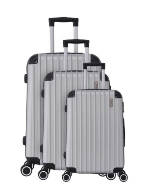 Set de 3 valises double roues ABS mixte color