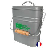 Lot de 130 bacs à déchets alimentaires 3 L en acier, neufs, avec filtre à charbon