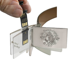 Boucle de ceinture avec clé USB 4Go intégrée + ceinture + Coffret Cadeau