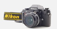 Nikon F3 Eye Level 35mm SLR Film Camera Body 28mm F3.5 Lens