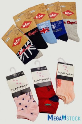 Chaussettes pour enfants, mélange de marques, vente en gros per kg